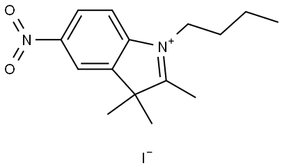 1-butyl-2,3,3-trimethyl-5-nitro-3H-indol-1-ium iodide 구조식 이미지