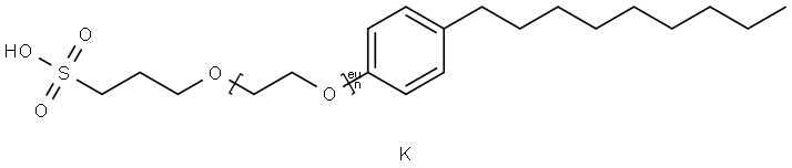 POLY(ETHYLENE GLYCOL) 4-NONYLPHENYL 3-SULFOPROPYL ETHER, POTASSIUM SALT 구조식 이미지