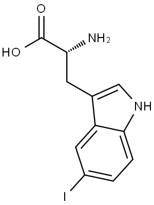 5-Iodo-D-tryptophan Structure