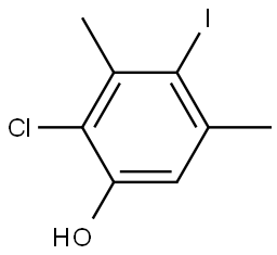 2-Chloro-4-iodo-3,5-dimethylphenol Structure