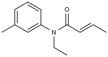 2-Butenamide, N-ethyl-N-(3-methylphenyl)-, (2E)- Structure