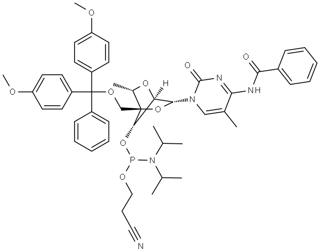 N- [1- [(1R, 3S, 4S, 6R, 7S) - 4- [[Bis(4- Methoxyphenyl) - Phenylmethoxy] Methyl] - 7- [2- Cyanoeth Structure