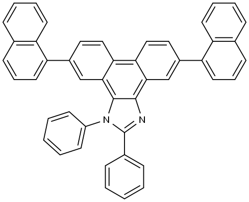 5,10-di(naphthalen-1-yl)-1,2-diphenyl-1H-phenanthro[9,10-d]imidazole Structure