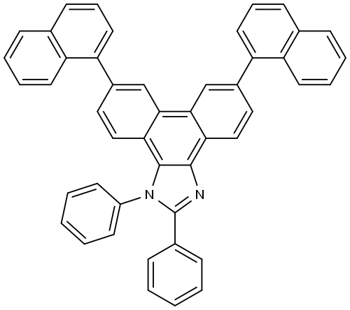 6,9-di(naphthalen-1-yl)-1,2-diphenyl-1H-phenanthro[9,10-d]imidazole Structure