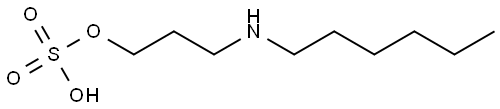 1-Propanol, 3-(hexylamino)-, 1-(hydrogen sulfate) Structure