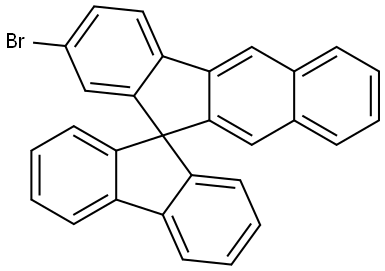 Spiro[11H-benzo[b]fluorene-11,9′-[9H]fluorene], 2-bromo- Structure