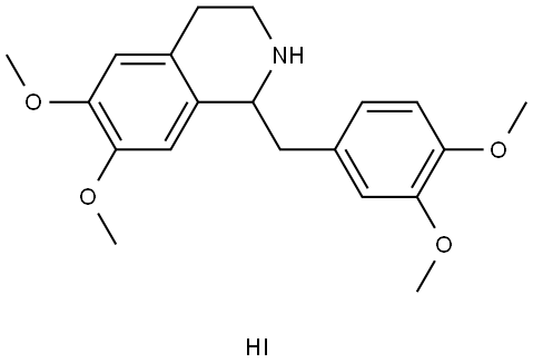 1-(3,4-Dimethoxybenzyl)-6,7-dimethoxy-1,2,3,4-tetrahydroisoquinoline hydroiodide Structure