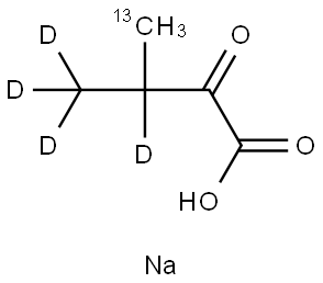 α-Keto Isovaleric Acid Sodium Salt 3-Methyl-13C, D4 Structure