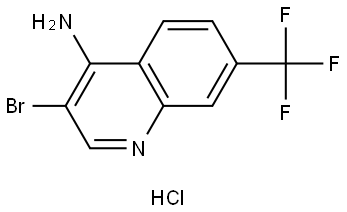 3-Bromo-7-(trifluoromethyl)quinolin-4-amine hydrochloride Structure