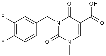 3-(3,4-Difluorobenzyl)-1-methyl-2,4-dioxo-1,2,3,4-tetrahydropyrimidine-5-carboxylic acid Structure