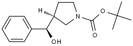 tert-butyl (S)-3-((R)-hydroxy(phenyl)methyl)pyrrolidine-1-carboxylate Structure