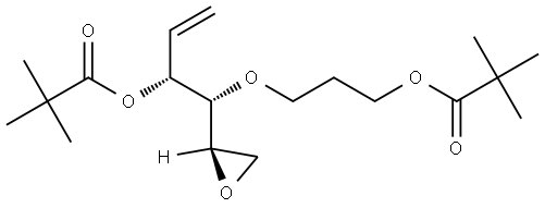 D-arabino-Hex-1-enitol, 5,6-anhydro-1,2-dideoxy-4-O-[3-(2,2-dimethyl-1-oxopropoxy)propyl]-, 3-(2,2-dimethylpropanoate) Structure