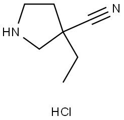 3-Ethylpyrrolidine-3-carbonitrile (hydrochloride) Structure