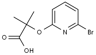 2-[(6-Bromo-2-pyridinyl)oxy]-2-methylpropanoic acid Structure