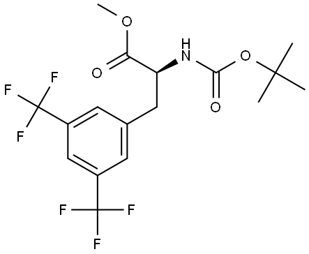 N-[(1,1-Dimethylethoxy)carbonyl]-3,5-bis(trifluoromethyl)-L-phenylalanine methyl ester Structure