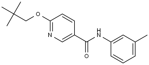 6-(2,2-Dimethylpropoxy)-N-(3-methylphenyl)-3-pyridinecarboxamide Structure