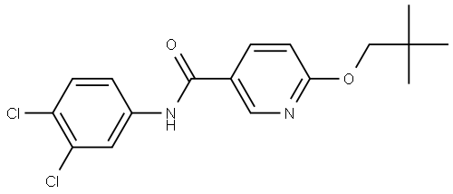 N-(3,4-Dichlorophenyl)-6-(2,2-dimethylpropoxy)-3-pyridinecarboxamide Structure