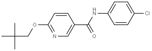 N-(4-Chlorophenyl)-6-(2,2-dimethylpropoxy)-3-pyridinecarboxamide Structure