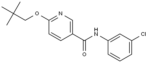 N-(3-Chlorophenyl)-6-(2,2-dimethylpropoxy)-3-pyridinecarboxamide Structure