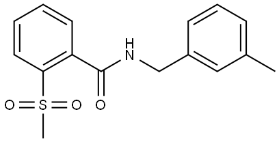 N-[(3-Methylphenyl)methyl]-2-(methylsulfonyl)benzamide Structure