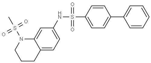 [1,1′-Biphenyl]-4-sulfonamide, N-[1,2,3,4-tetrahydro-1-(methylsulfonyl)-7-quinolinyl]- Structure