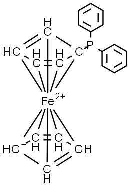 Diphenylphosphinoferrocene Structure