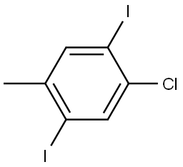 1-Chloro-2,5-diiodo-4-methylbenzene Structure