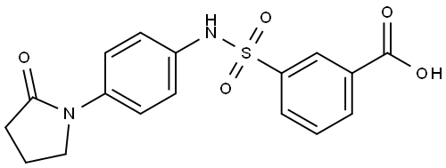 3-[N-[4-(2-Oxopyrrolidin-1-yl)phenyl]sulfamoyl]benzoic Acid Structure