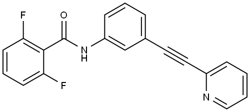 2,6-Difluoro-N-[3-[2-(2-pyridinyl)ethynyl]phenyl]benzamide Structure