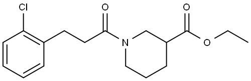 3-Piperidinecarboxylic acid, 1-[3-(2-chlorophenyl)-1-oxopropyl]-, ethyl ester Structure