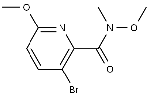 3-Bromo-N,6-dimethoxy-N-methyl-2-pyridinecarboxamide Structure