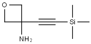 3-Oxetanamine, 3-[2-(trimethylsilyl)ethynyl]- Structure