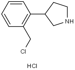 3-(2-(chloromethyl)phenyl)pyrrolidine hydrochloride Structure