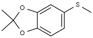 2,2-dimethyl-5-(methylthio)benzo[d][1,3]dioxole Structure