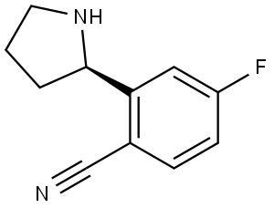 2-((2R)PYRROLIDIN-2-YL)-4-FLUOROBENZENECARBONITRILE Structure