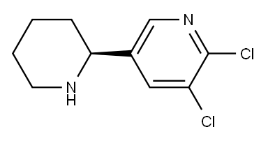 2,3-DICHLORO-5-[(2S)-PIPERIDIN-2-YL]PYRIDINE Structure