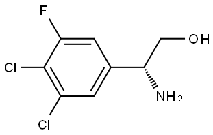 (2R)-2-amino-2-(3,4-dichloro-5-fluorophenyl)ethan-1-ol 구조식 이미지