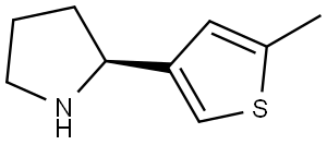 (2S)-2-(5-METHYLTHIOPHEN-3-YL)PYRROLIDINE 구조식 이미지