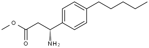 METHYL (3R)-3-AMINO-3-(4-PENTYLPHENYL)PROPANOATE 구조식 이미지