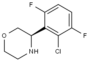 (3R)-3-(2-CHLORO-3,6-DIFLUOROPHENYL)MORPHOLINE Structure