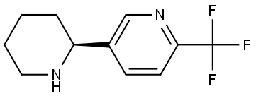 5-[(2S)-piperidin-2-yl]-2-(trifluoromethyl)pyridine Structure