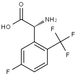 (2R)-2-AMINO-2-[5-FLUORO-2-(TRIFLUOROMETHYL)PHENYL]ACETIC ACID Structure