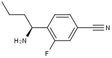 4-((1S)-1-AMINOBUTYL)-3-FLUOROBENZENECARBONITRILE Structure