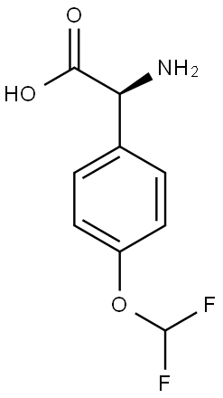 (2S)-2-AMINO-2-[4-(DIFLUOROMETHOXY)PHENYL]ACETIC ACID Structure