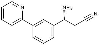 (3R)-3-AMINO-3-[3-(PYRIDIN-2-YL)PHENYL]PROPANENITRILE Structure