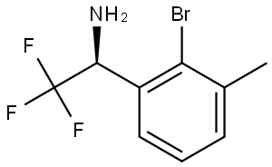 (1S)-1-(2-BROMO-3-METHYLPHENYL)-2,2,2-TRIFLUOROETHYLAMINE Structure