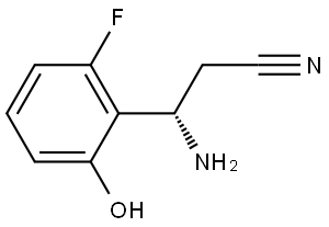 (3S)-3-AMINO-3-(2-FLUORO-6-HYDROXYPHENYL)PROPANENITRILE Structure