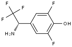 4-[(1S)-1-AMINO-2,2,2-TRIFLUOROETHYL]-2,6-DIFLUOROPHENOL Structure