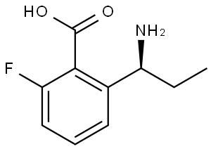 2-[(1S)-1-aminopropyl]-6-fluorobenzoic acid Structure