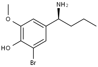 4-((1S)-1-AMINOBUTYL)-2-BROMO-6-METHOXYPHENOL Structure